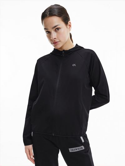 Calvin Klein Ruhák HU187423 | Calvin Klein Hooded Női Széldzseki Fekete